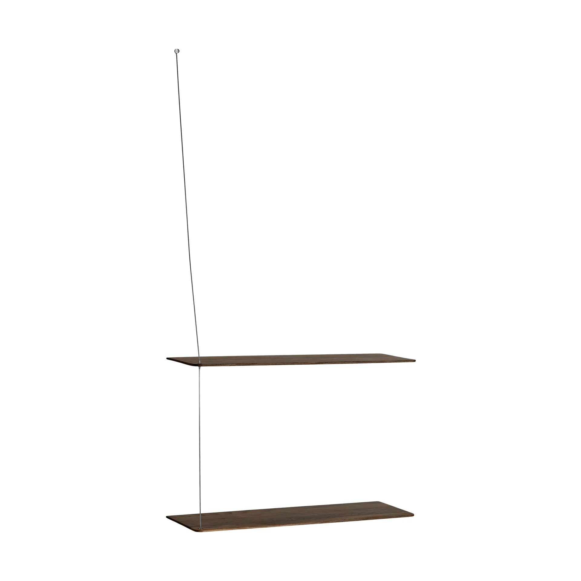 Stedge hylly, Savutammi-harjattu teräs, 60 cm, 2 hyllytasoa Woud