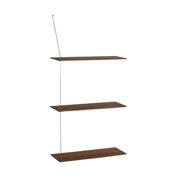 Stedge hylly - Savutammi-harjattu teräs, 60 cm, 3 hyllytasoa - Woud