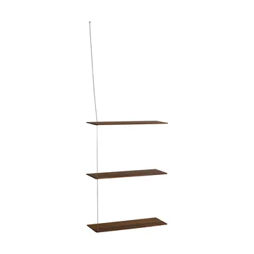 Stedge hylly - Savutammi-harjattu teräs, 60 cm, 3 hyllytasoa - Woud