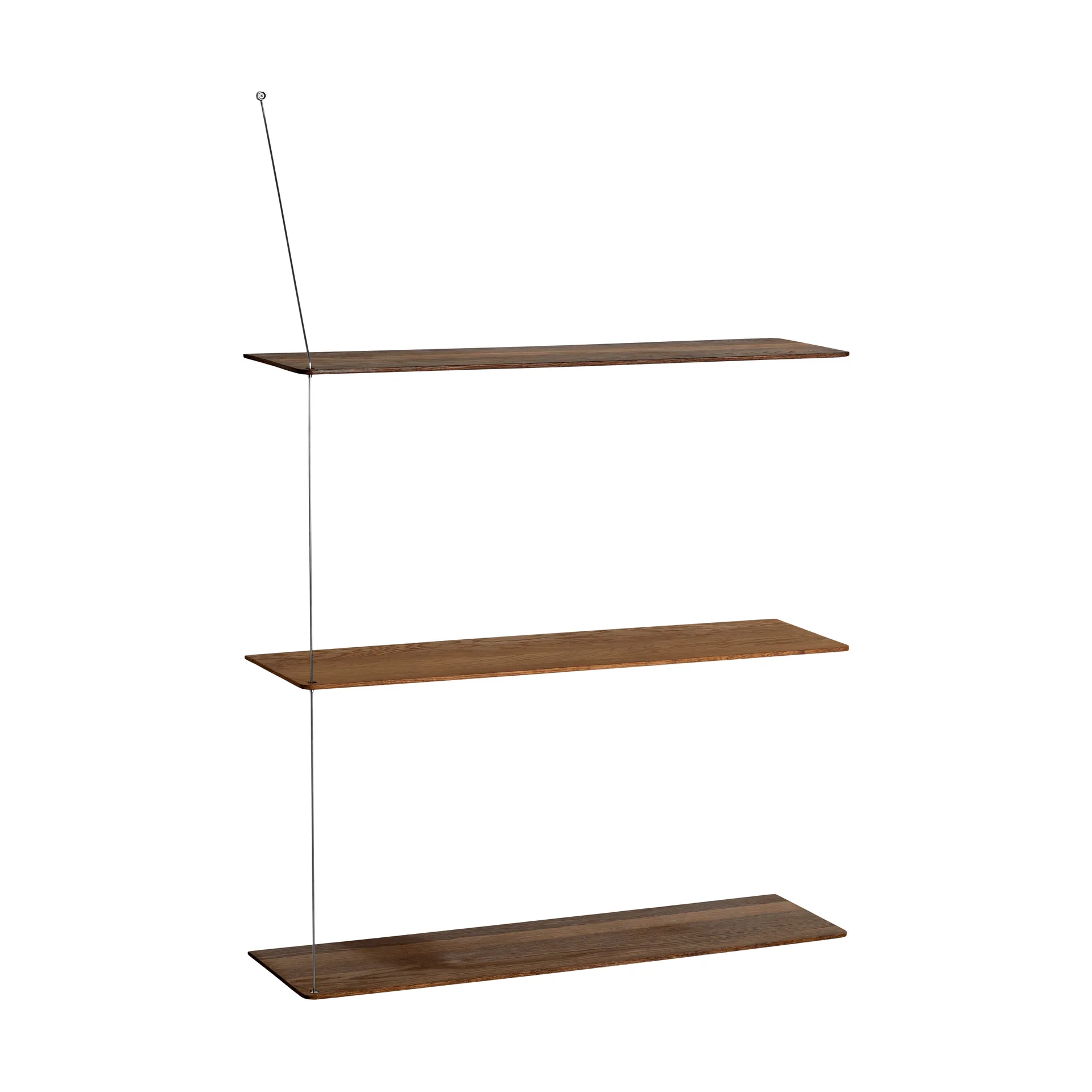 Woud Stedge hylly Savutammi-harjattu teräs, 80 cm, 3 hyllytasoa