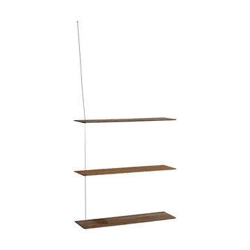 Stedge hylly - Savutammi-harjattu teräs, 80 cm, 3 hyllytasoa - Woud