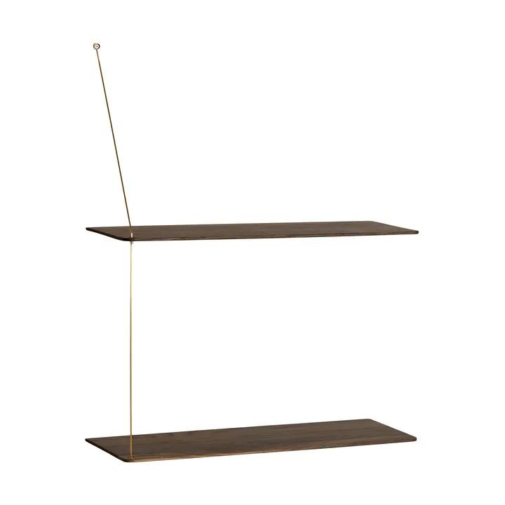 Stedge hylly - Savutammi-messinki, 60 cm, 2 hyllytasoa - Woud