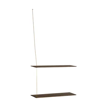 Stedge hylly - Savutammi-messinki, 60 cm, 2 hyllytasoa - Woud