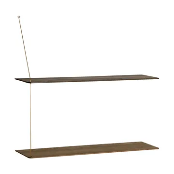 Stedge hylly - Savutammi-messinki, 80 cm, 2 hyllytasoa - Woud