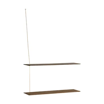 Stedge hylly - Savutammi-messinki, 80 cm, 2 hyllytasoa - Woud