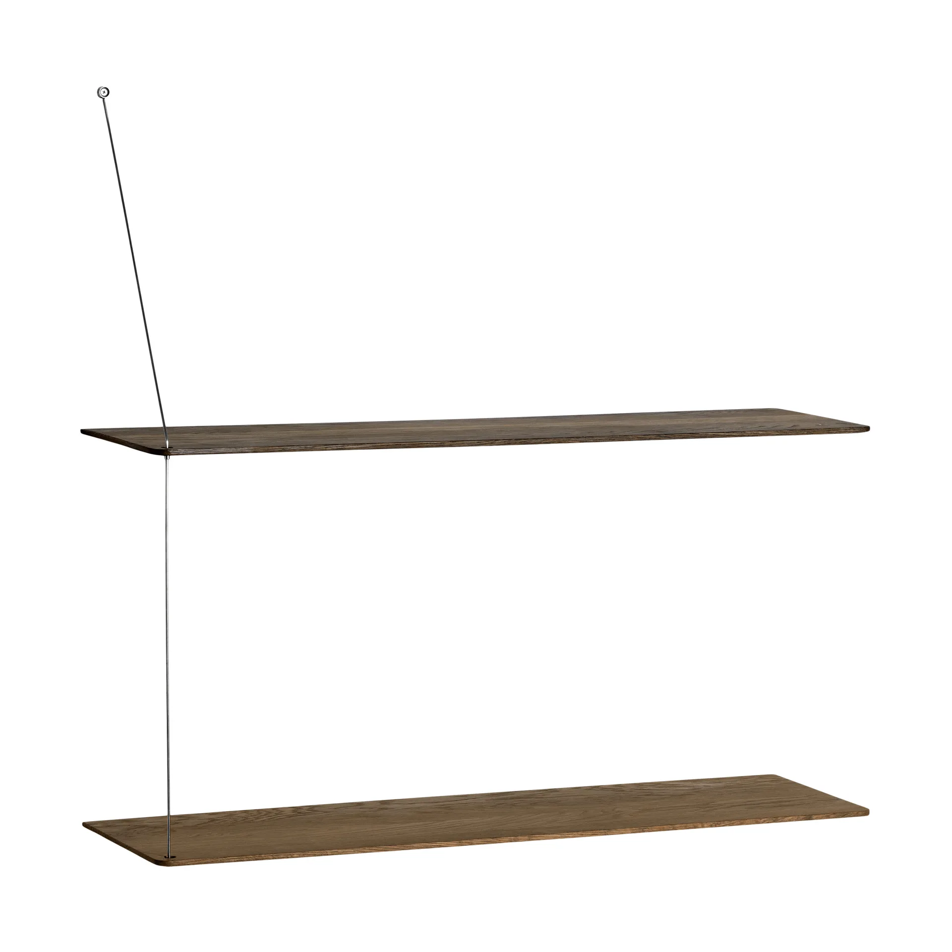 Stedge hylly, Savutammi‑harjattu teräs, 80 cm, 2 hyllytasoa Woud
