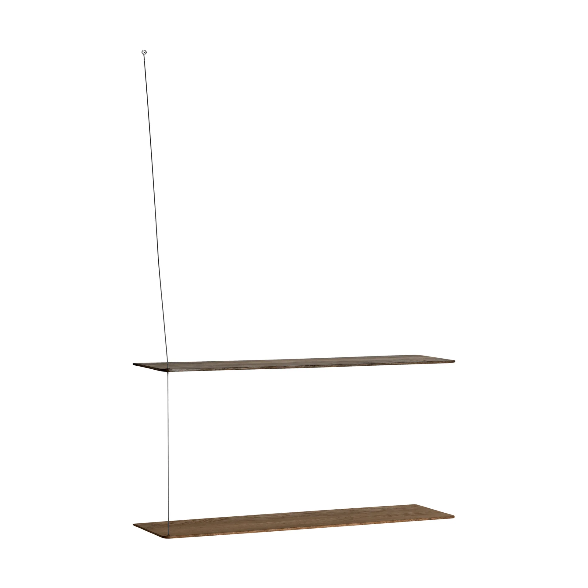 Stedge hylly, Savutammi‑harjattu teräs, 80 cm, 2 hyllytasoa Woud