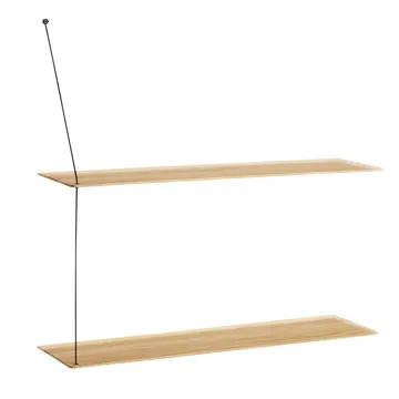 Stedge hylly - Valkopigmentoitu tammi, 80 cm - Woud