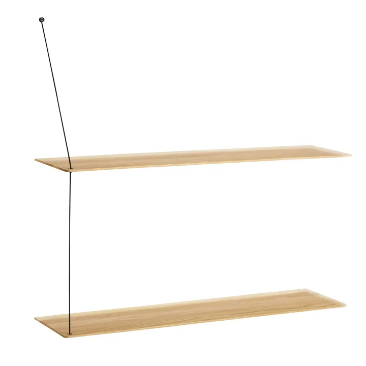 Stedge hylly - Valkopigmentoitu tammi, 80 cm - Woud