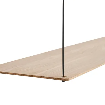 Stedge hylly - Valkopigmentoitu tammi, 80 cm - Woud