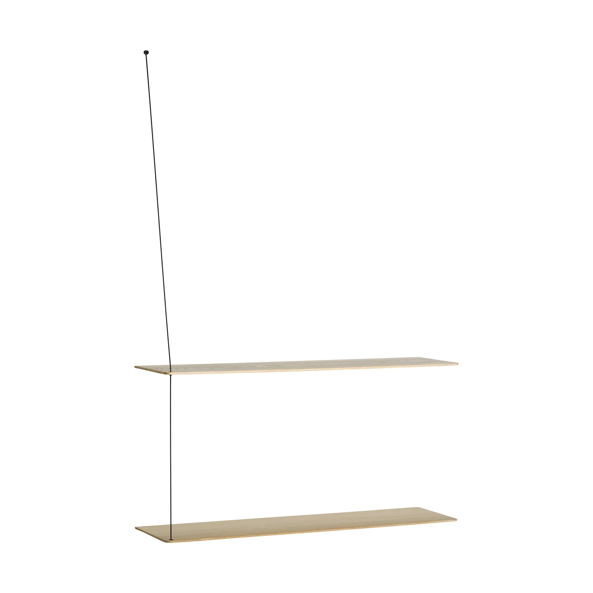 Stedge hylly, Valkopigmentoitu tammi-musta, 80 cm, 2 hyllytasoa Woud Stedge hylly, Valkopigmentoitu tammi-musta, 80 cm, 2 hyllytasoa Woud