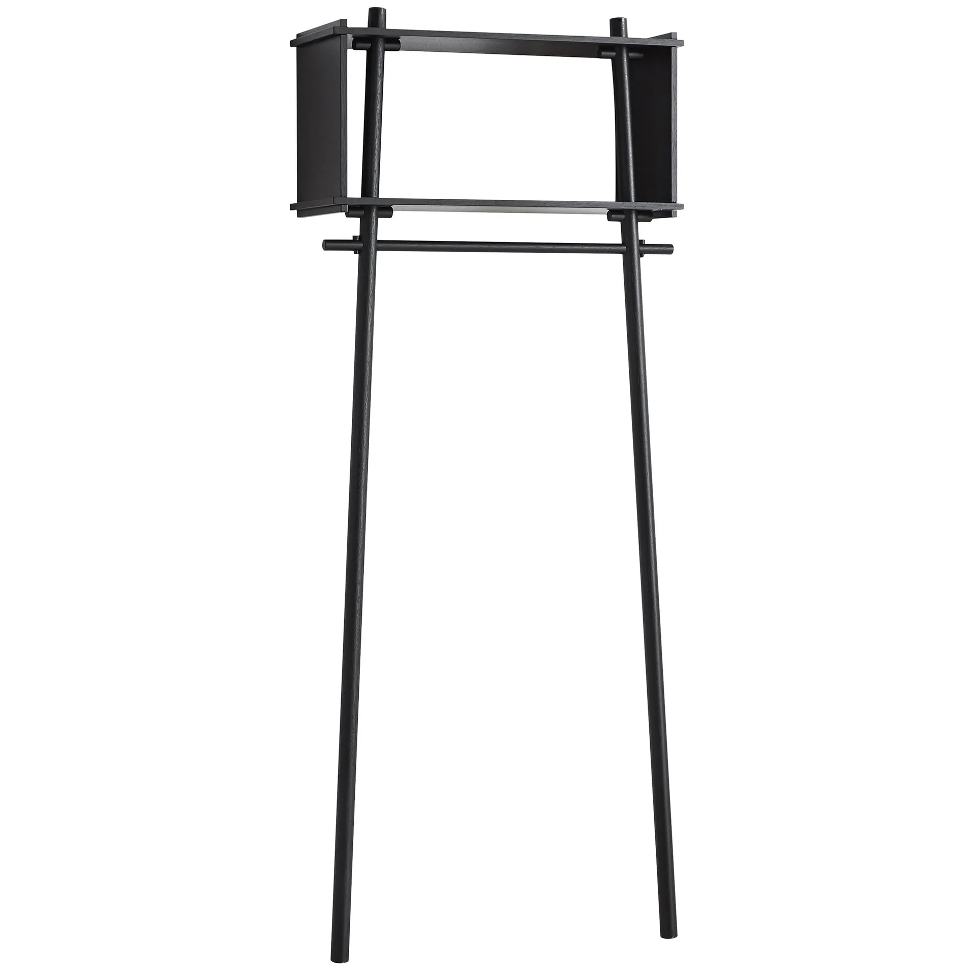 Töjbox vaateteline, Small, maalattu musta tammi Woud