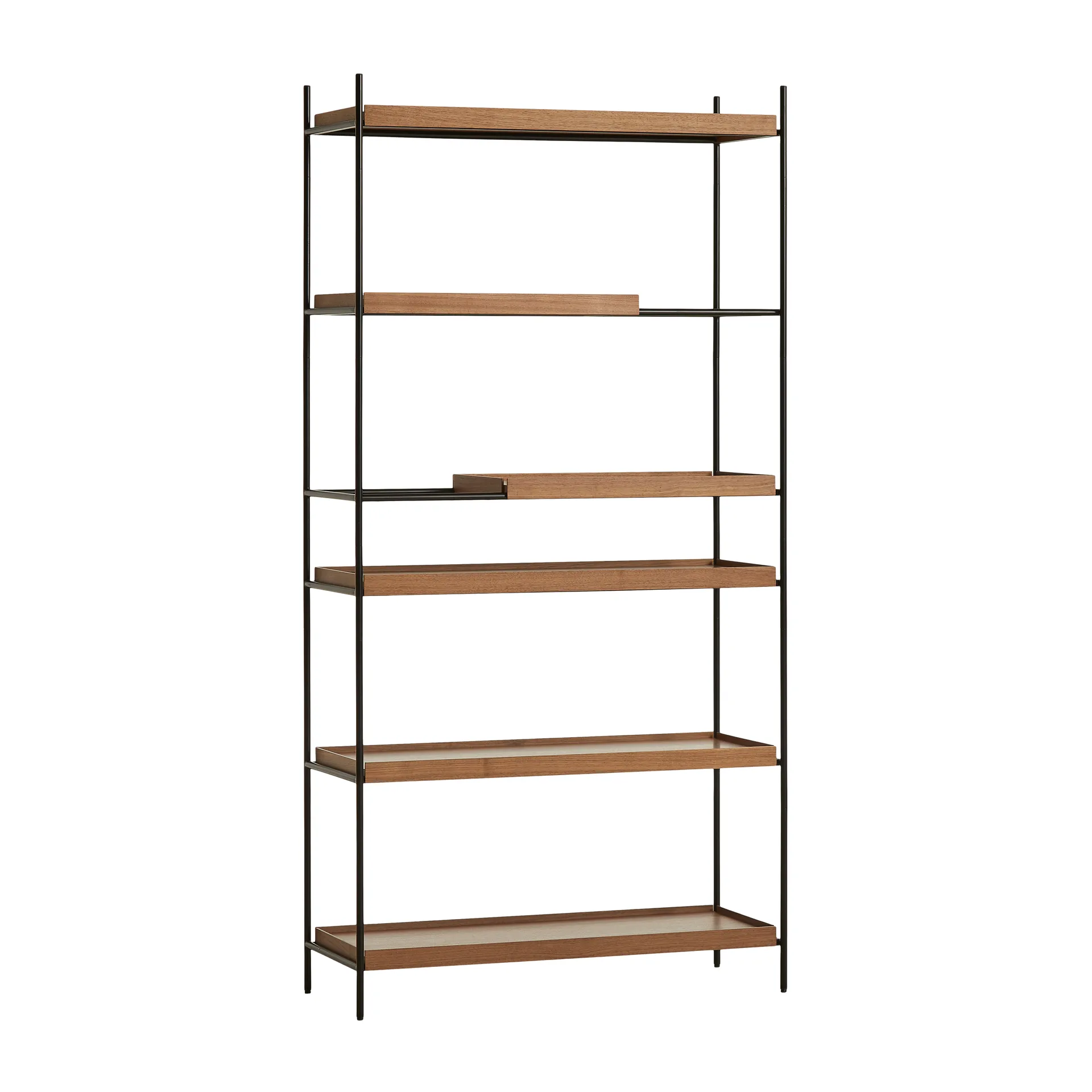 Tray hylly korkea saksanpähkinä, 100x201 cm, Malli 1 Woud