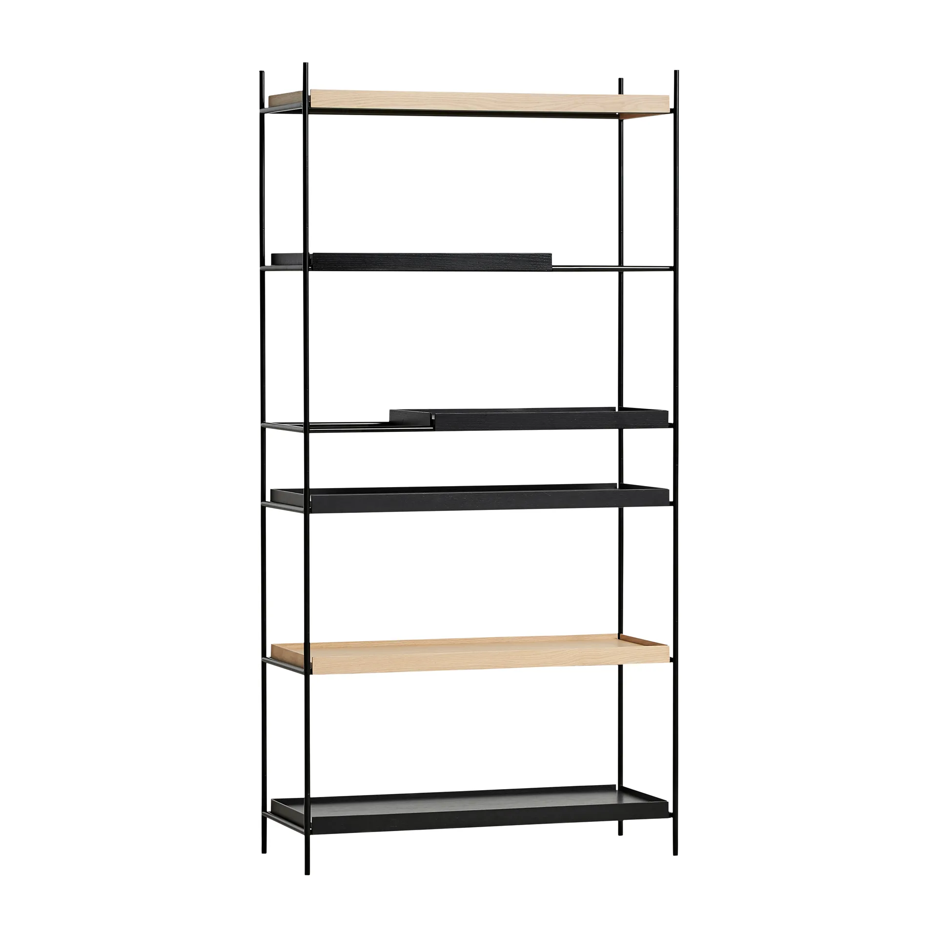 Tray hylly korkea tammi, 100x201 cm, Malli 4 Woud