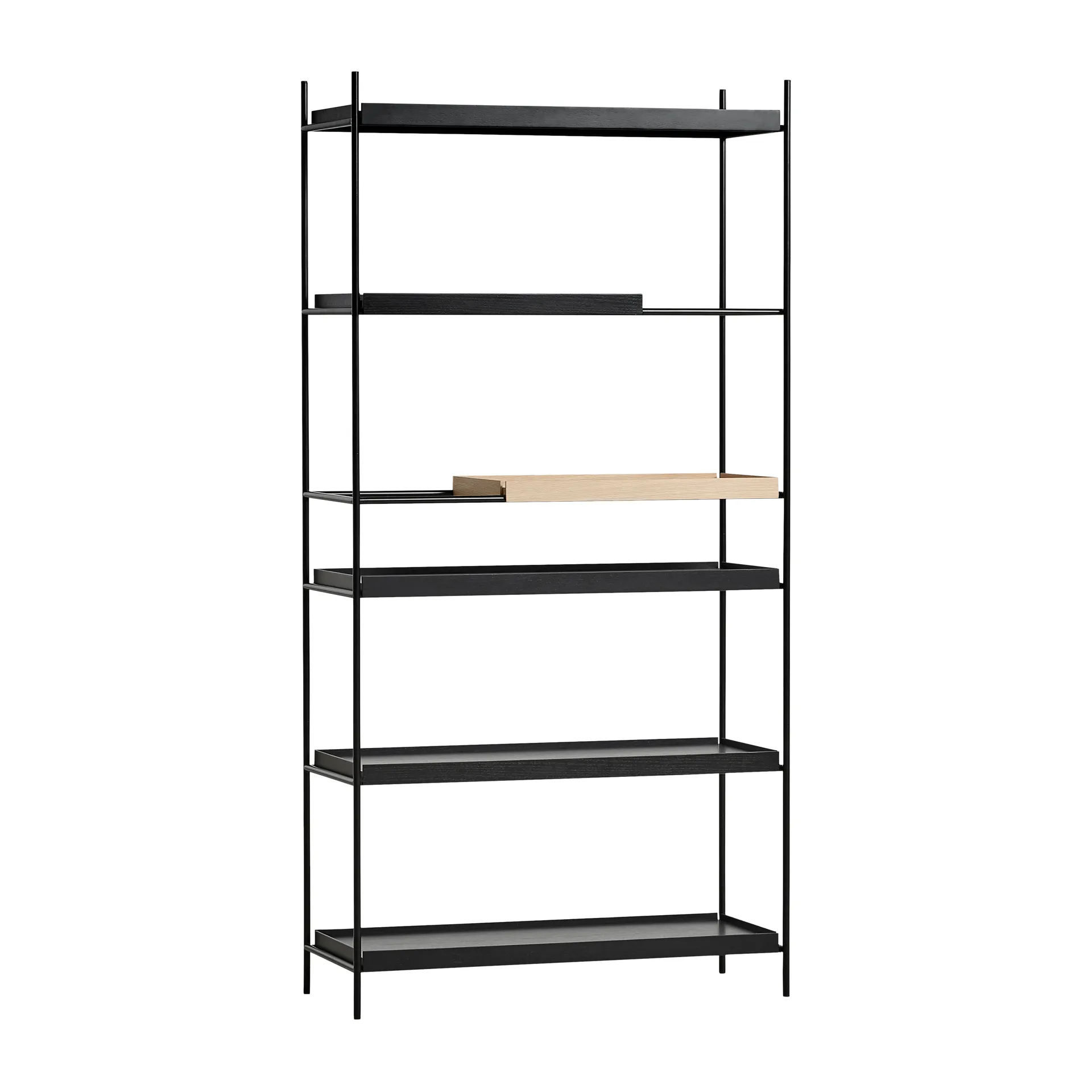 Tray hylly korkea tammi, 100x201 cm, Malli 6 Woud