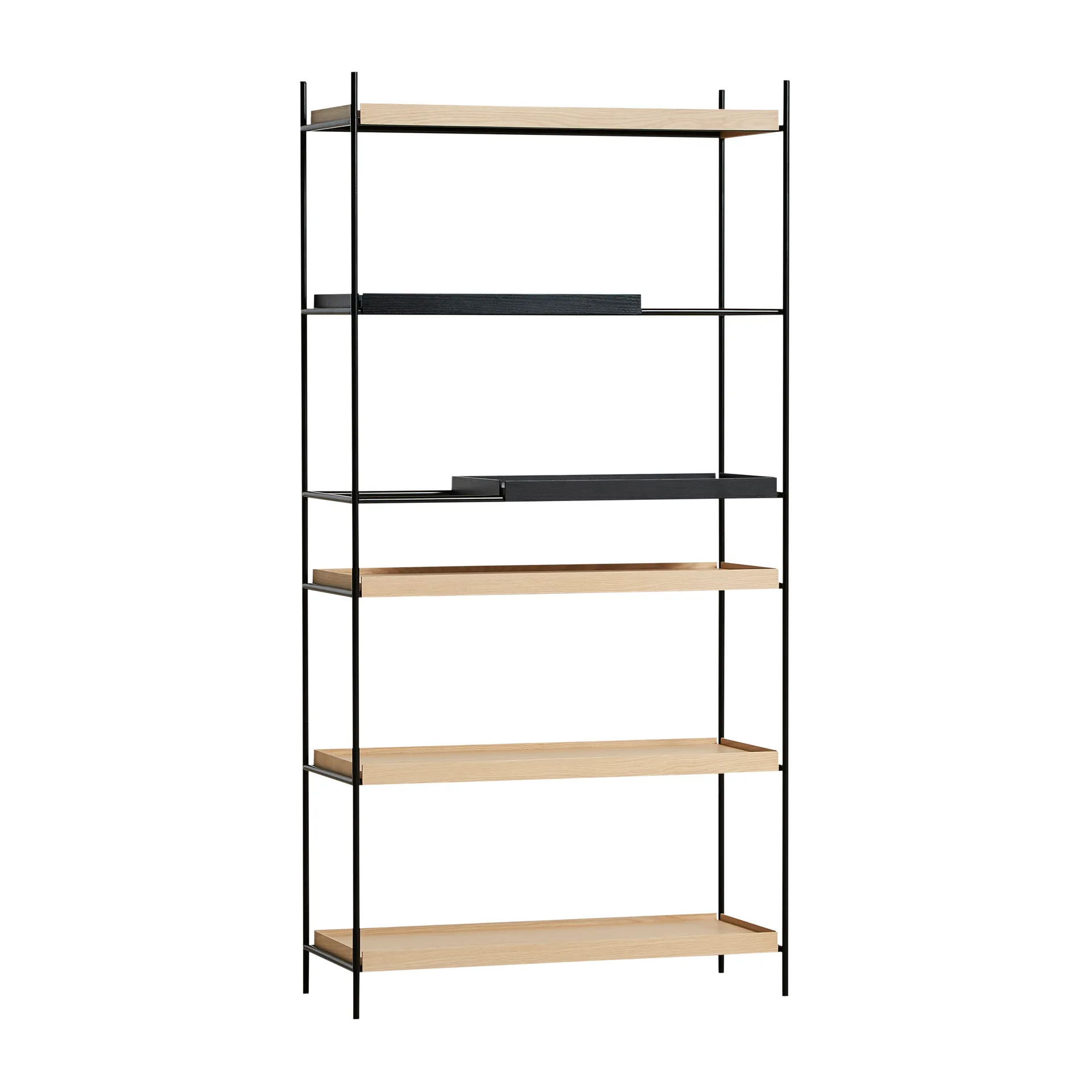 Tray hylly korkea tammi, 100x201 cm, Malli 9 Woud