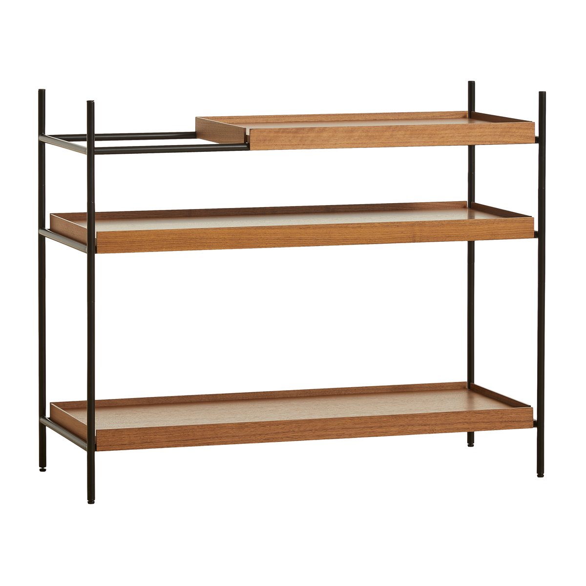 Woud Tray hylly matala saksanpähkinä, 81x100 cm Malli 1