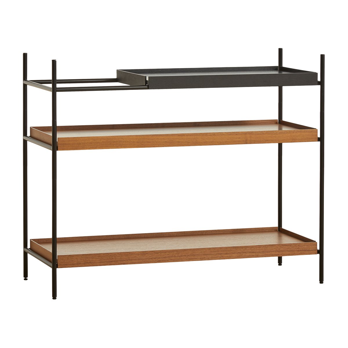 Woud Tray hylly matala saksanpähkinä, 81x100 cm Malli 2