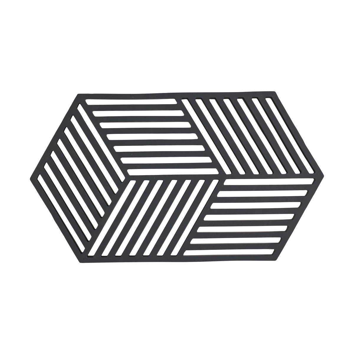 Zone Denmark Hexagon pannunalunen iso Black | Skandinaavinen Sisustus | Pannunaluset | Musta