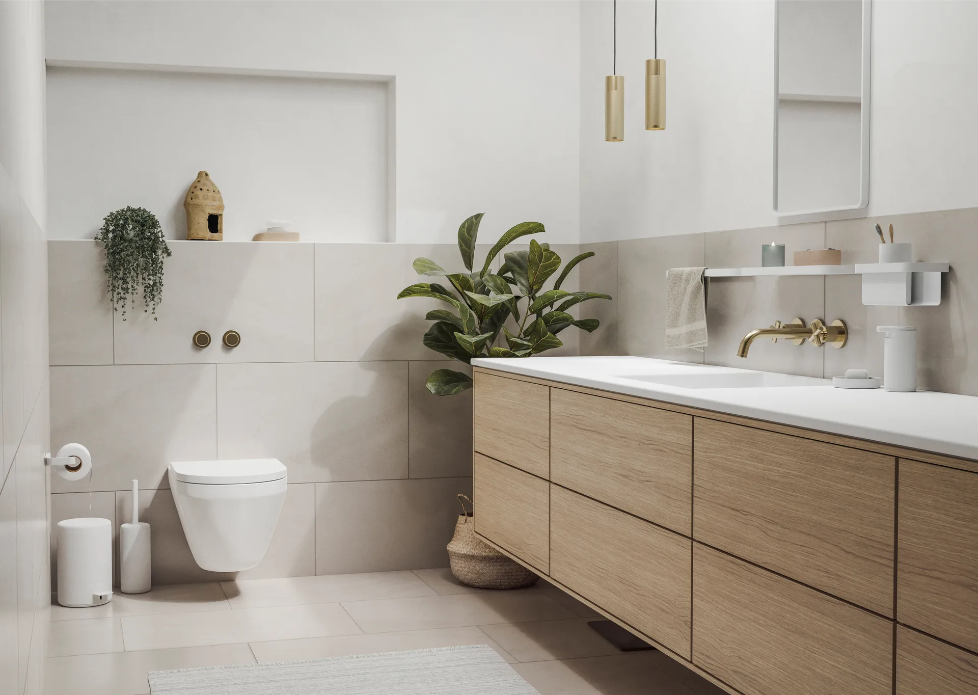 RIM suihkuhylly korkea 11 x 22 cm, White Zone Denmark