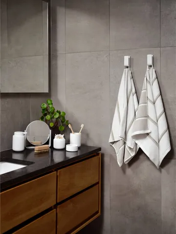 saunapyyhe - White-soft grey-eucalyptus, 50x100 cm - Zone Denmark