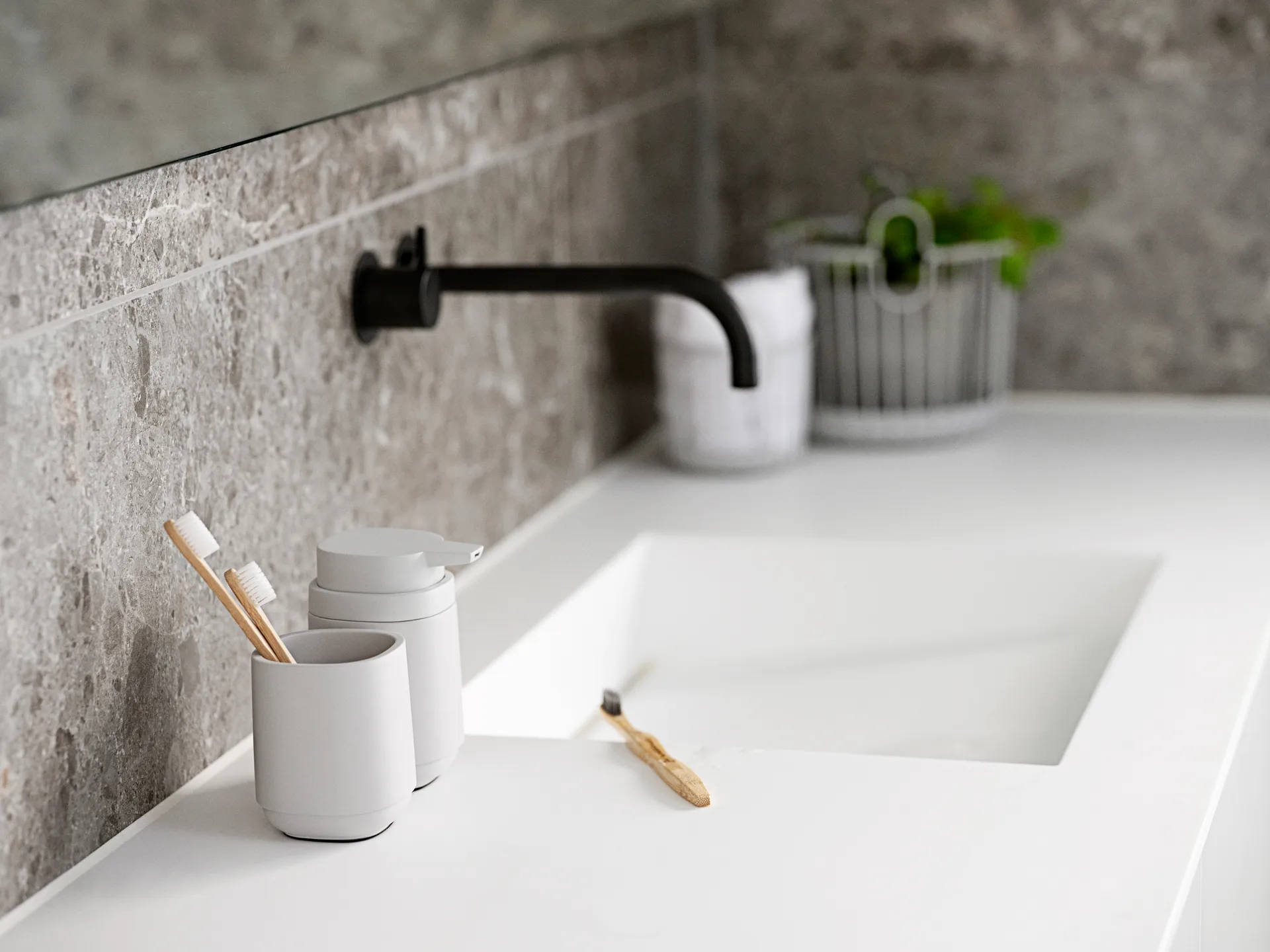 Time hammasharjamuki 9,8 cm, Soft grey Zone Denmark