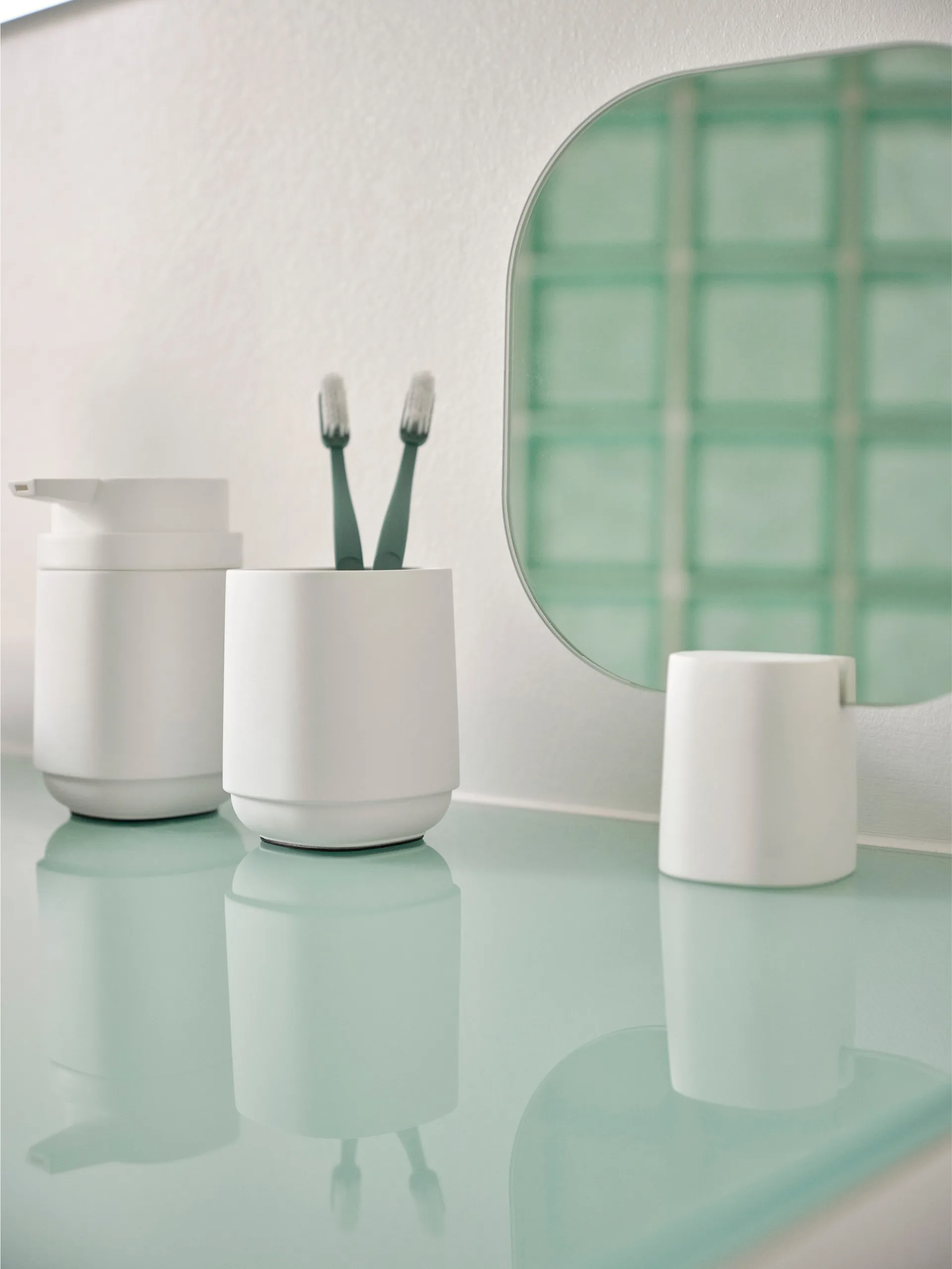 Time pöytäpeili 26,5 cm, Valkoinen Zone Denmark