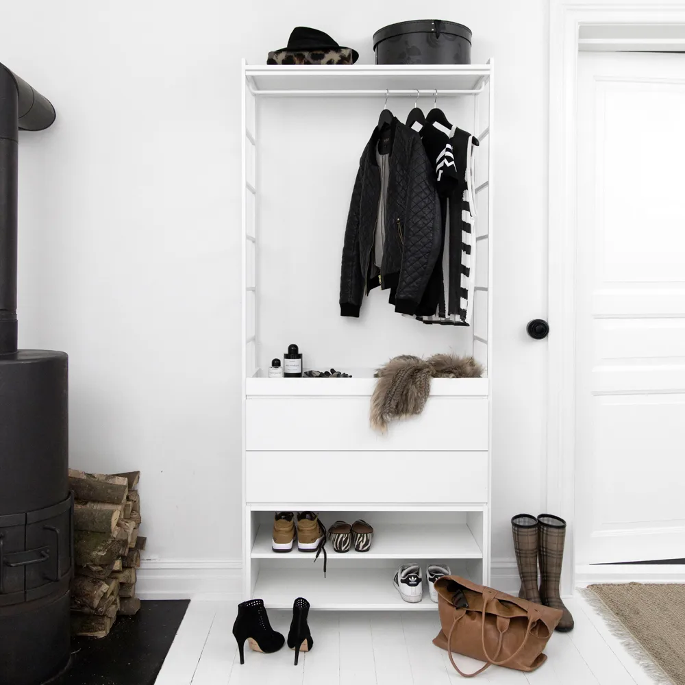 Molto 560 -hyllytaso, Valkoinen, sis. valkoinen metallirunko Zweed