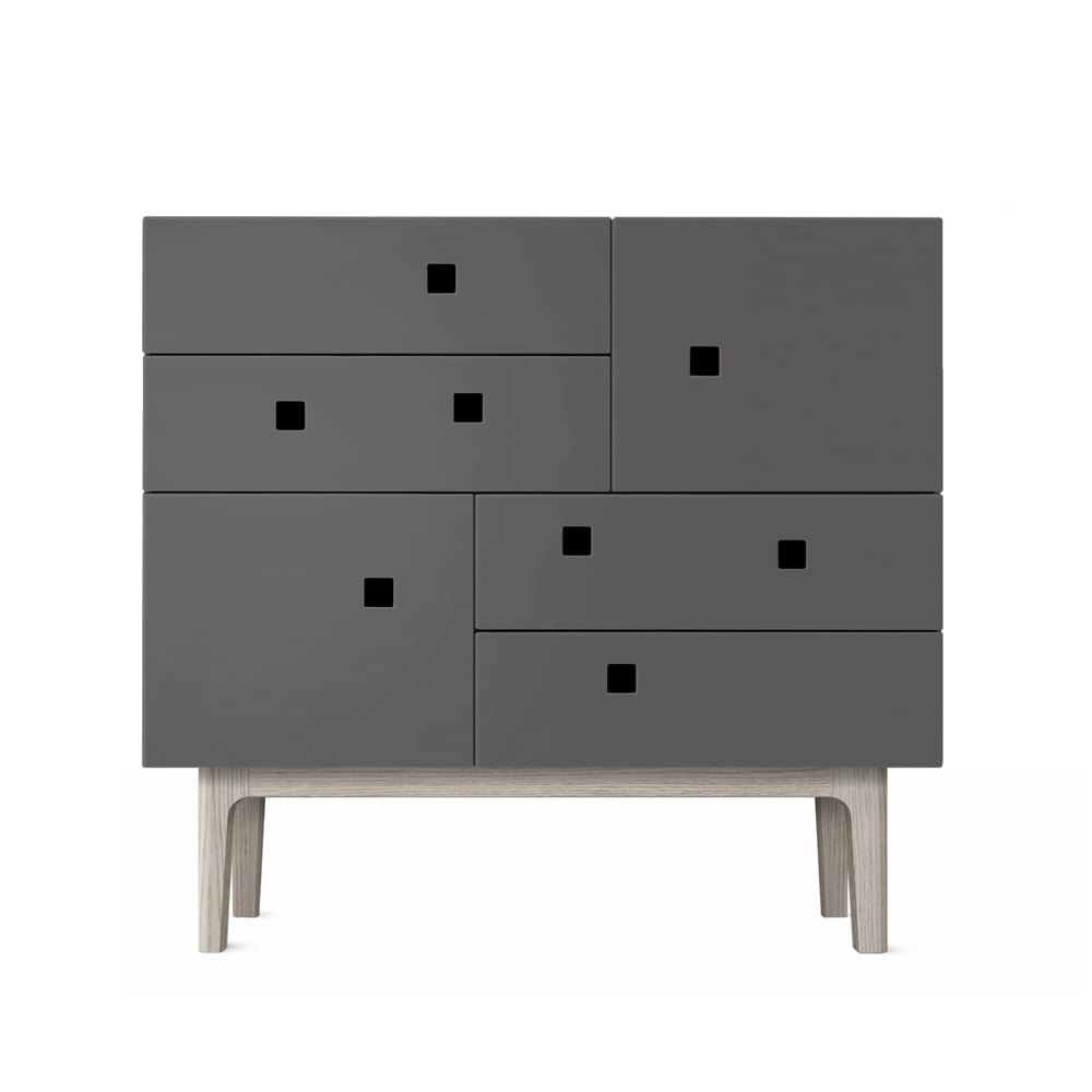 Zweed Peep B1 -lipasto Slate grey, valkopigmentoitu tammi