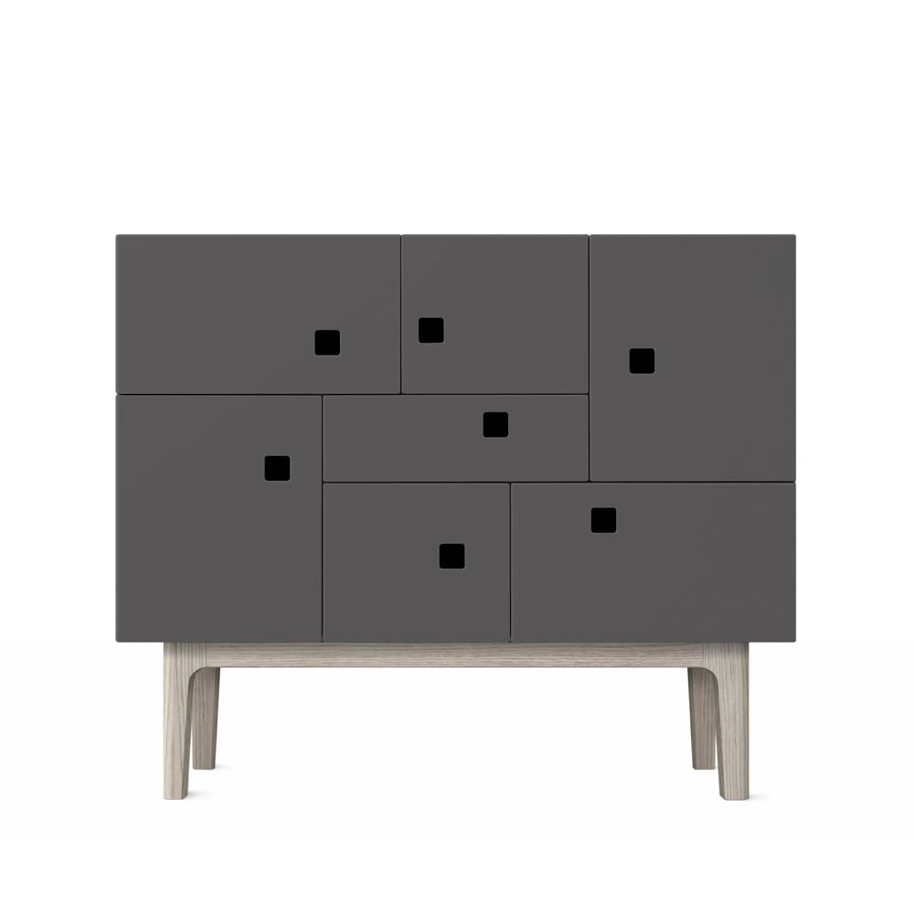 Zweed Peep C1 -kaappi Slate grey, valkopigmentoitu tammi
