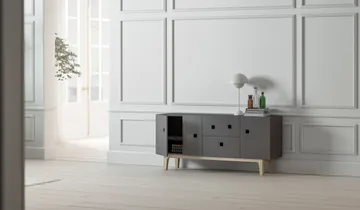 Peep M2 -mediataso - Slate grey, valkopigmentoitu tammi - Zweed