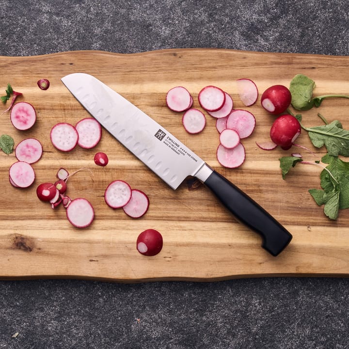 Zwilling Four star santokuveitsi  18 cm, Musta-ruostumaton teräs Zwilling