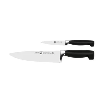 Zwilling Four star veitsisetti 2 osaa - Musta-ruostumaton teräs - Zwilling
