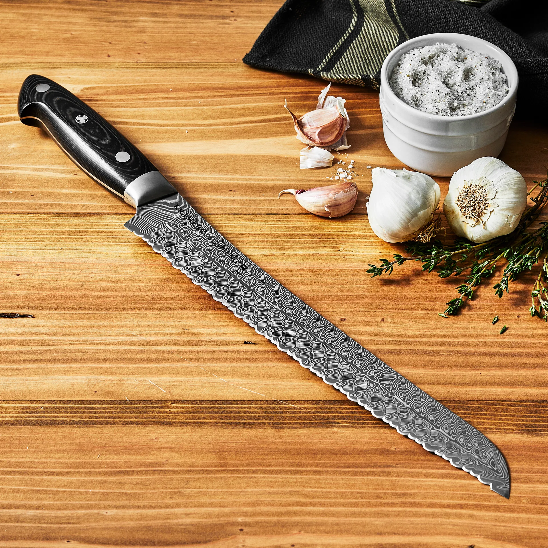 Zwilling Kramer euro stainless leipäveitsi 26 cm, Damaskos-musta Zwilling