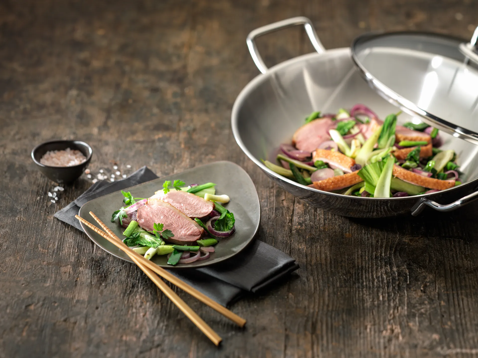 Zwilling Plus wokpannu lasikansi Ø32 cm, Ruostumaton teräs Zwilling