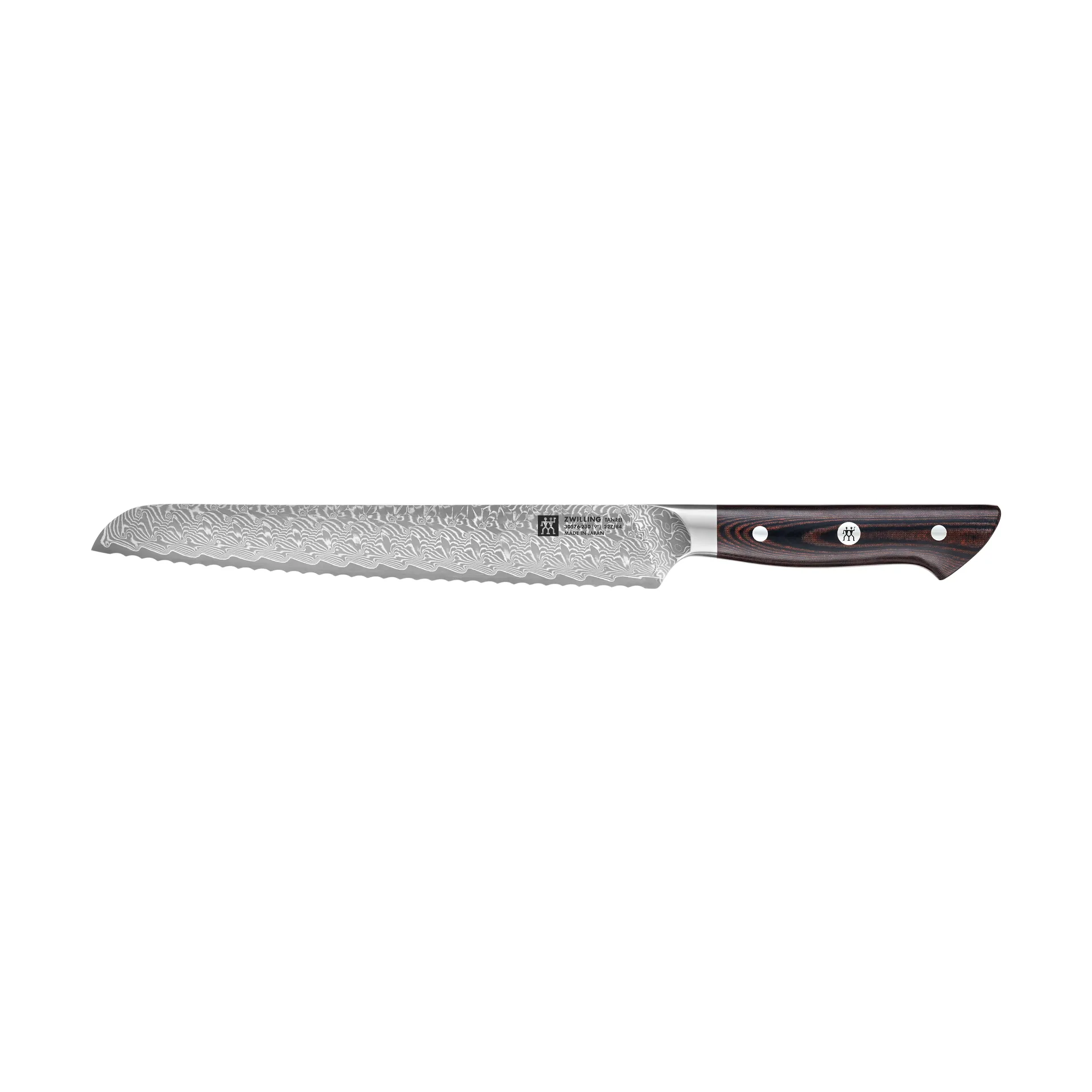 Zwilling Tanrei leipäveitsi 23 cm, Damaskus-musta Zwilling