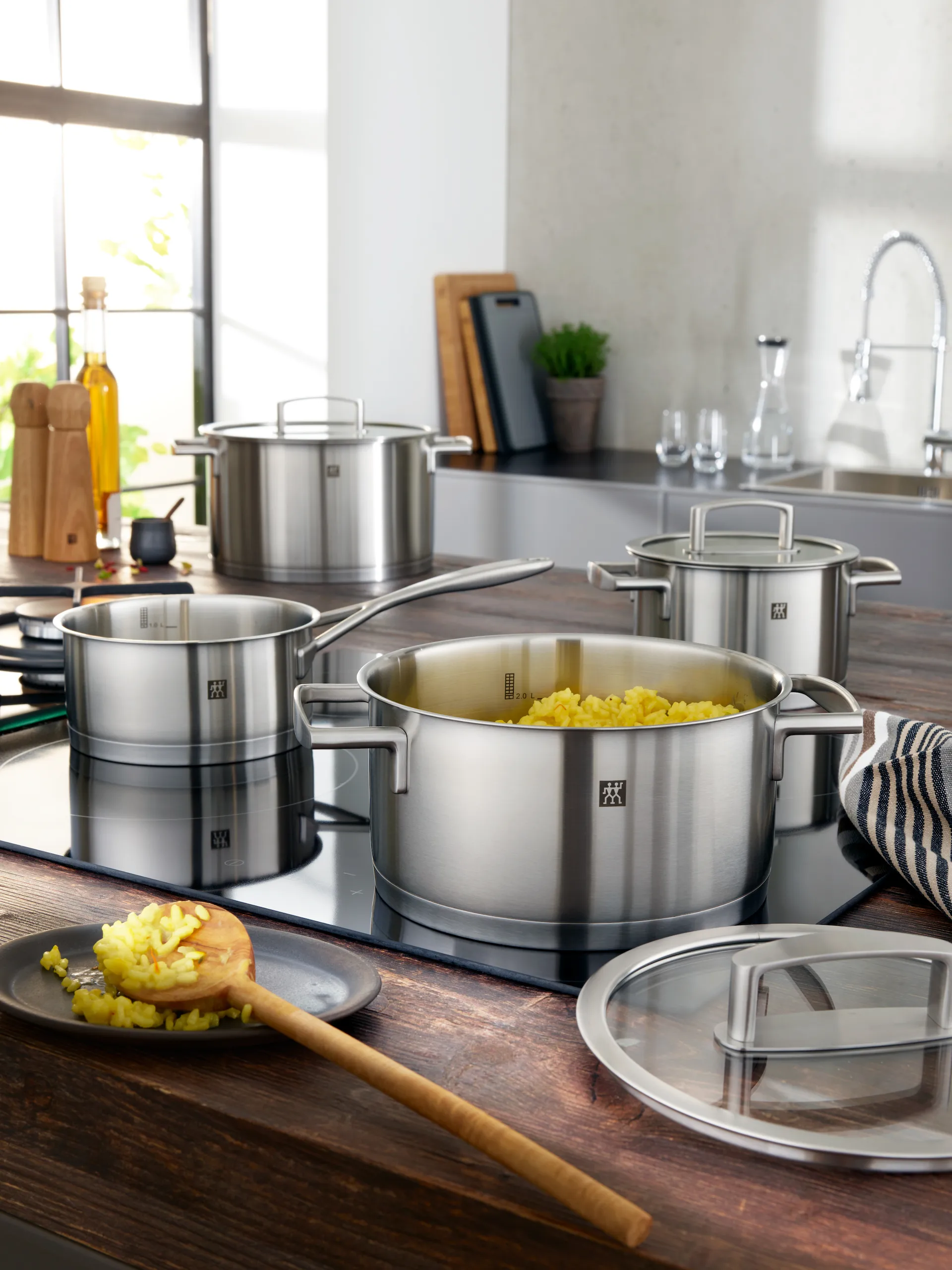 Zwilling Vitality- patasetti 3 osaa, Ruostumaton teräs-kirkas Zwilling