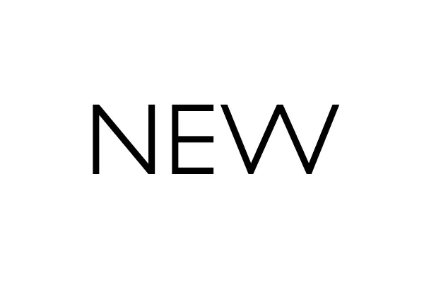 Sana NEW mustalla sans-serif-fontilla valkoisella taustalla.