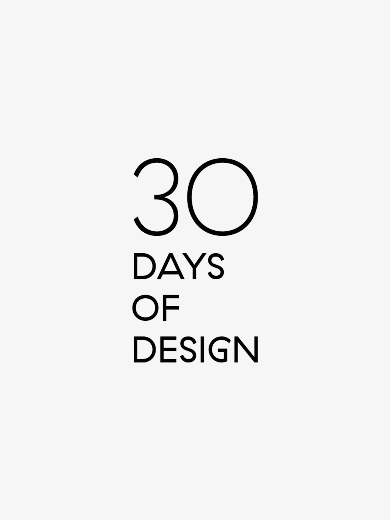 Teksti jossa lukee '30 Days of Design'